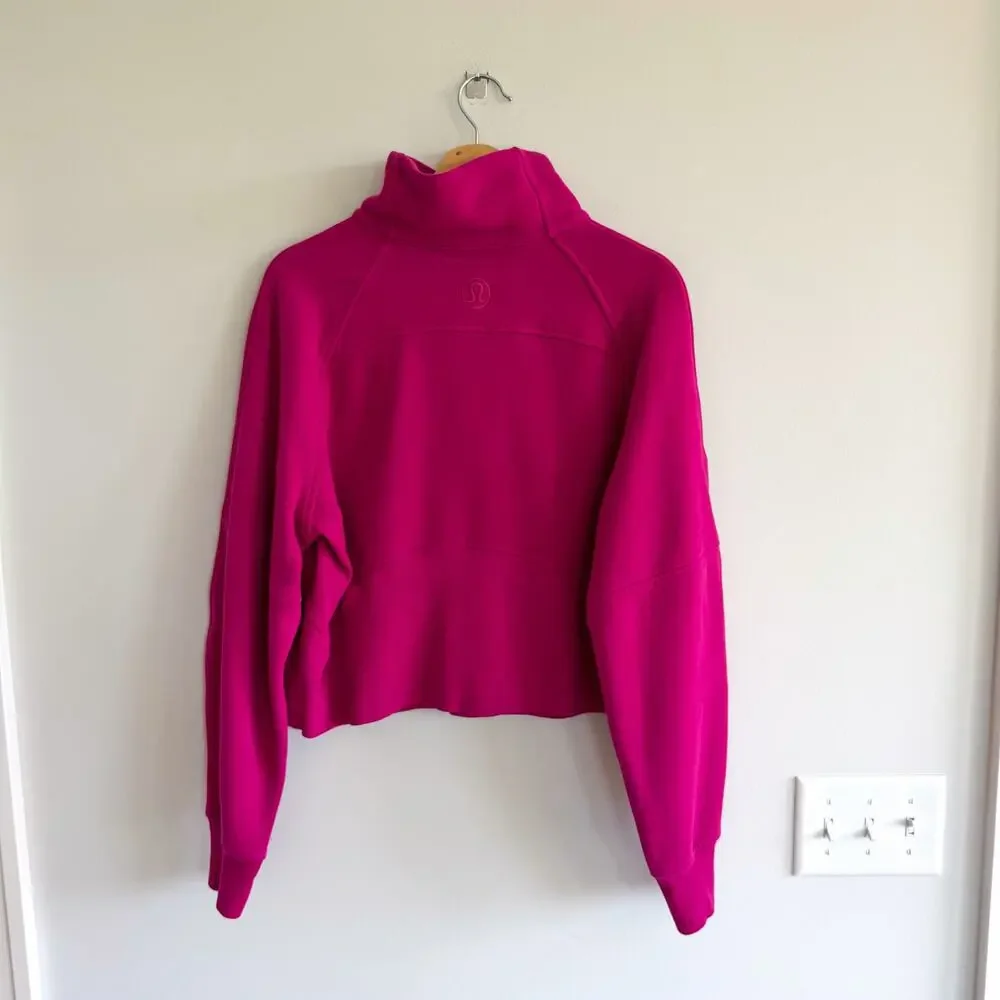 Lululemon Scuba Oversized Funnel Neck Half Zip Sweatshirt Ripened Raspberry M